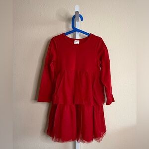 Hanna Andersson Vibrant Red Tulle Tiered Dress